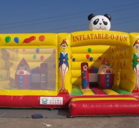 T2-2529 Clown And Panda Inflatable Bounc...