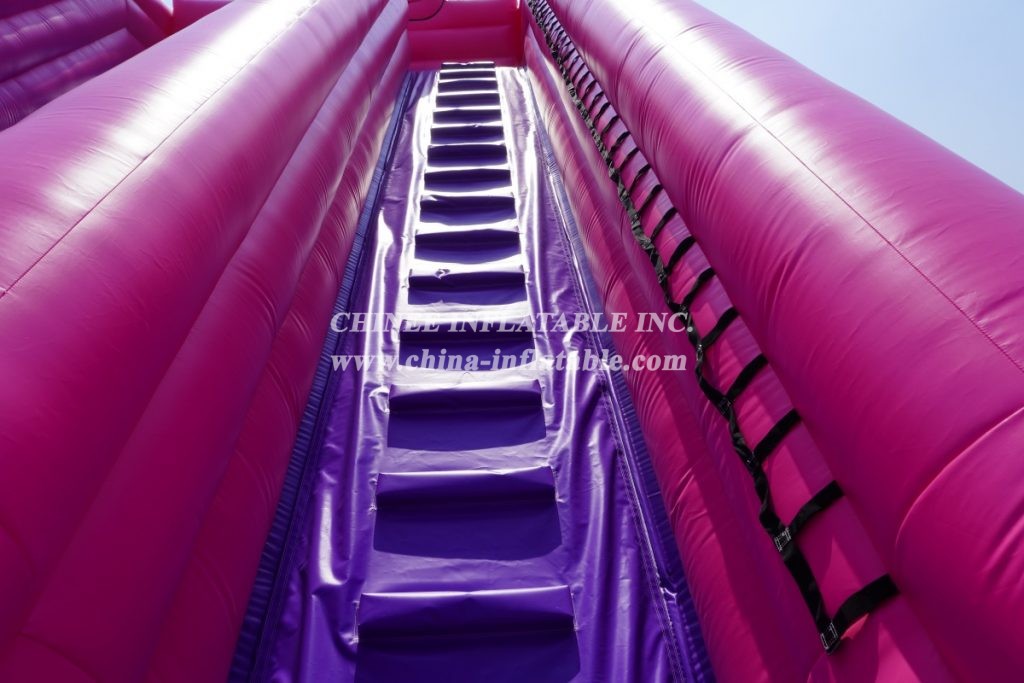 T8-704 Pink Panther Theme Giant Inflatable Slide Kids Outdoor Party Event