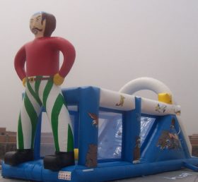 T7-182 Pirates Inflatable Obstacles Cour...
