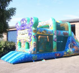 T7-327 Undersea World Inflatable Obstacl...