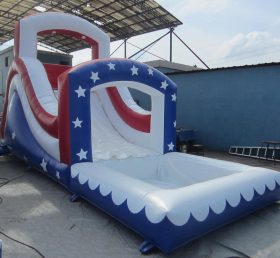 T8-652 White Star Inflatable Bounce Slid...