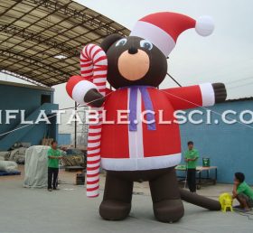 C1-159 Christmas Inflatables Bear With C...