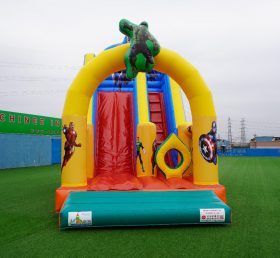 T8-2106 Superhero Inflatable Dry Slide M...