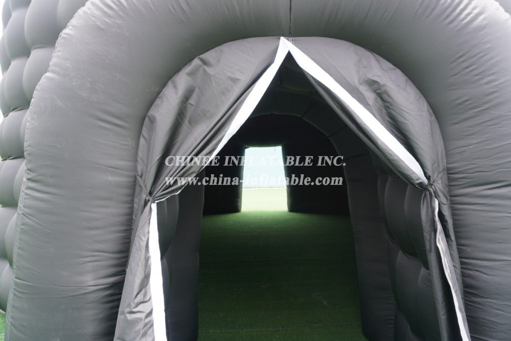 Tent1-415B Giant Outdoor Black Inflatable Dome Tent Portable Tent With Entrance