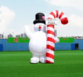C1-218 Inflatable Christmas Snowman With...