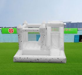 T2-3552 White Wedding Bouncy Castle With...