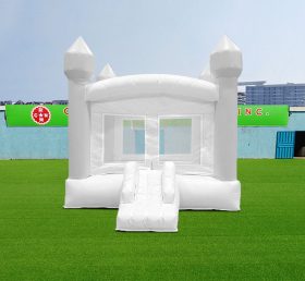 T2-3560 White Wedding Bouncy Castle With...