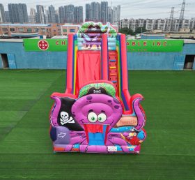 T8-4275 Pirates Octopus Inflatable Slide