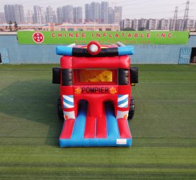 T7-1730 Inflatable Firetruck Obstacle Co...