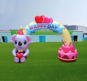 S4-684 Inflatable Happy Birthday Cake Ar...